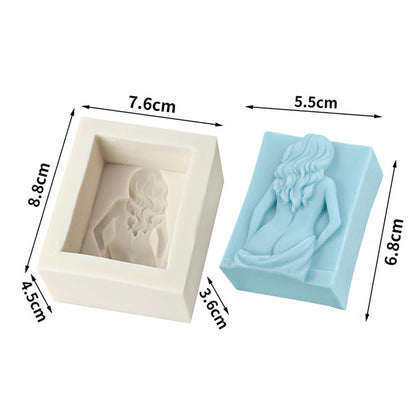 Sunch Craft Silicone Soap Mold Sexy Lady Back Candle Mould Chocolate Resin Mold Soap Making Mold (A)