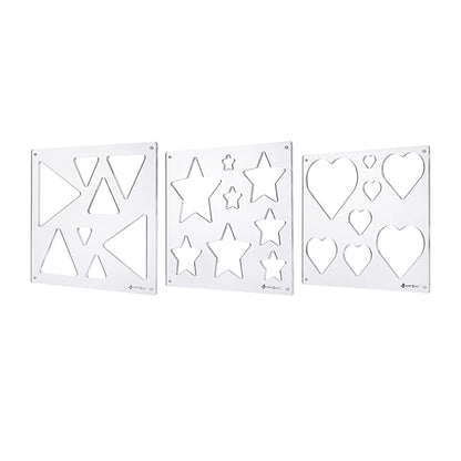 HERMIT TOOLS 12"*10" inches 8-in-1 Heart Inlay Template | Router and Decorative Templates for Woodworking