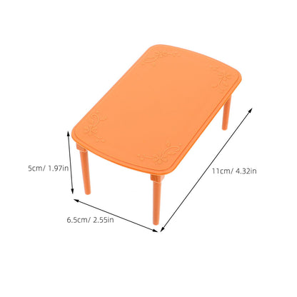 FOYTOKI Mini Furniture Small Creative Dining Table and Chair Set 1 24 Scale Dollhouse Accessories Lightweight Portable for Doll Living Room and Play