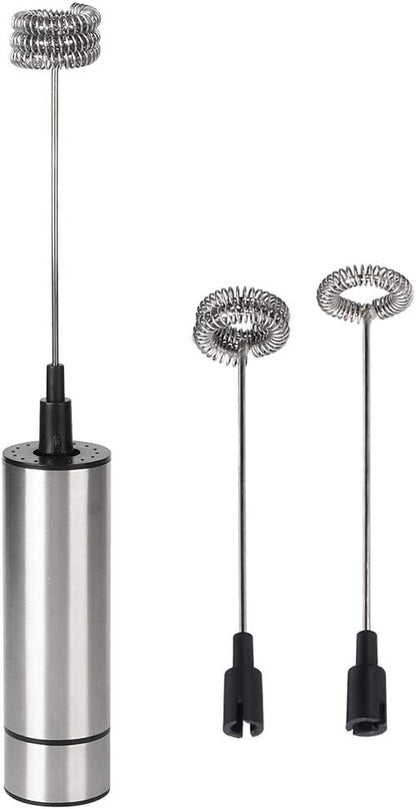 Electric Stirrer, Frother, Stainless Steel Coffee Mixer Blender, Handheld Milk Frother for Coffee