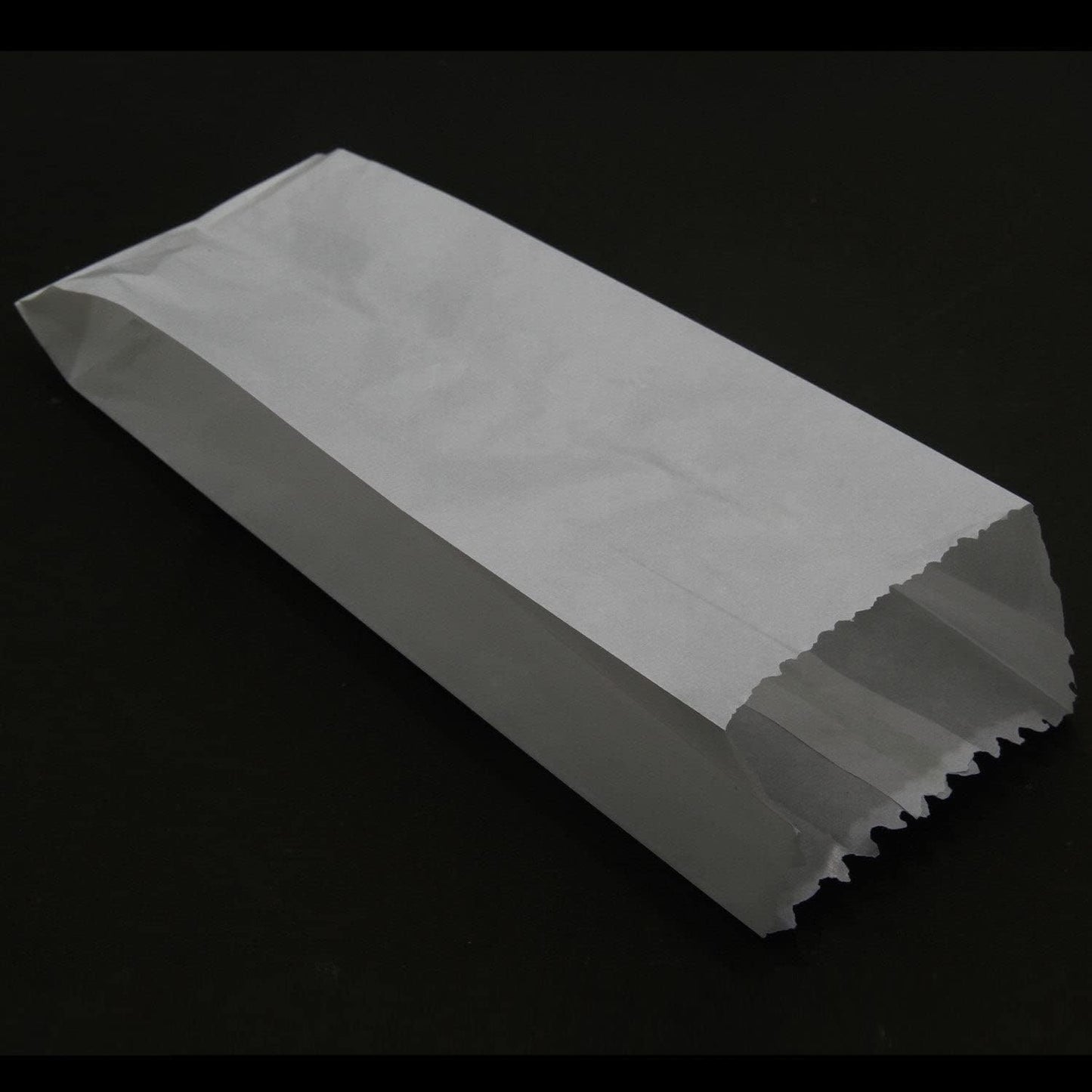 Non-Waxed Glassine Paper Bags, Pack Of 100, 9.8x5.5x3 Inch Gussetted White Food Grade Storage Pouches