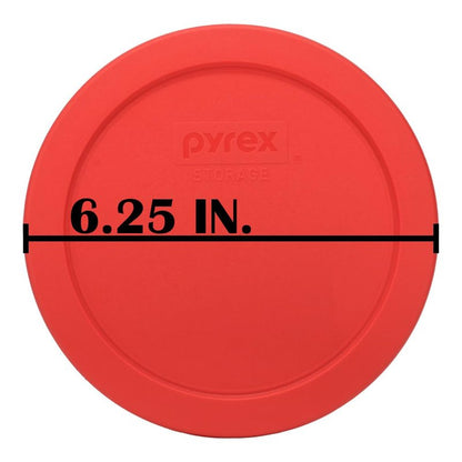 Pyrex 7201-PC 4 Cup Red Food Storage Replacement Lid (2-Pack) - Made in USA