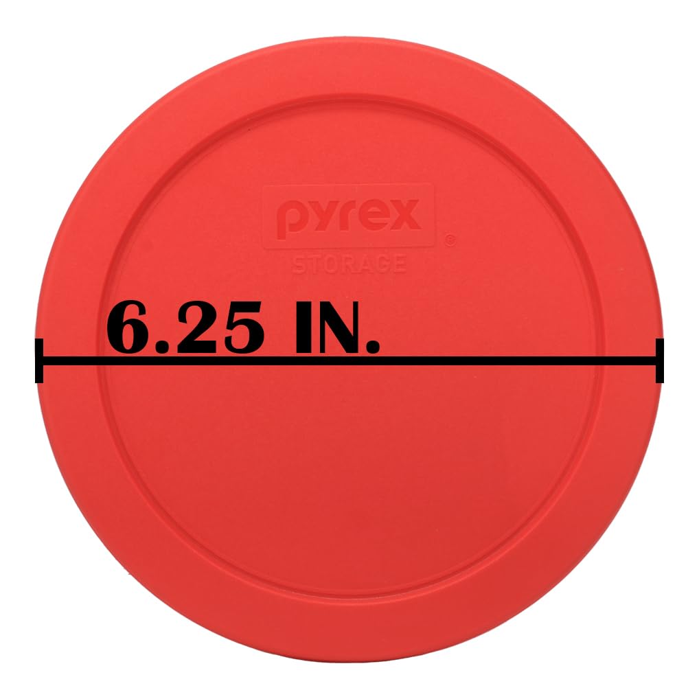 Pyrex 7201-PC 4-Cup Red Food Storage Replacement Lids (4-Pack) Perfect for Meal Prep, Organization, Food Storage and so Much More - Made in USA
