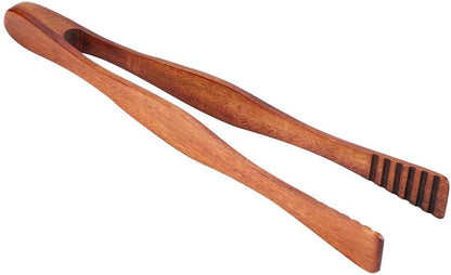 Fdit Wooden Barbecue Tongs, BBQ Clip Buffet Food Tongs, Kitchen Clamp Serving Tool