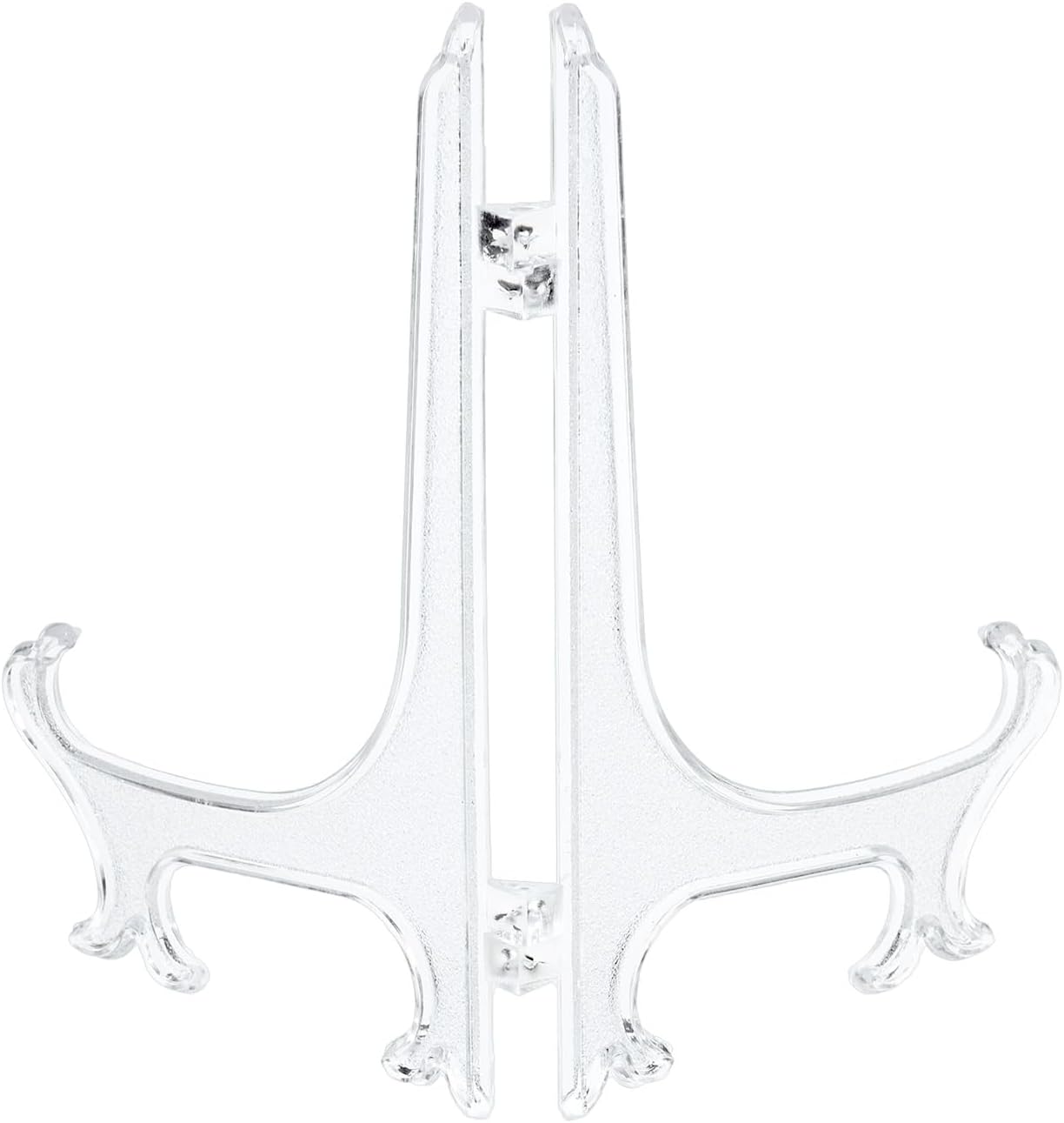 uxcell 6Pcs 6.8" Plastic Folding Easel Plate Holder, Clear Display Stand for Decorative Plates, Picture Frame