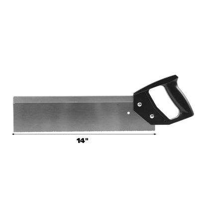 GreatNeck BSB14 Mitre Box and Saw Set, 12 Inch Mitre Box with 14 Inch Back Saw, Precision Cuts for Trim and Molding, Woodworking and Beveled Corner Cuts