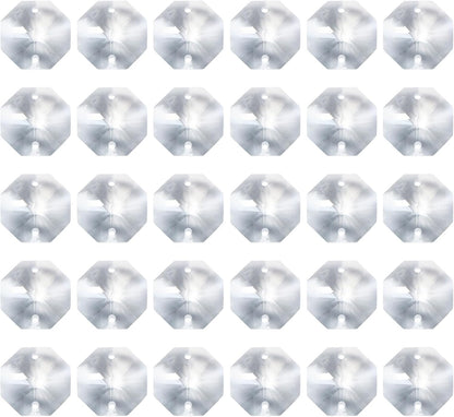 K9 2 60 Pack 20mm PATIKIL Crystal Octagon Beads Holes Pendants, Chandelier Prisms Parts Ornaments Hanging Beads for DIY