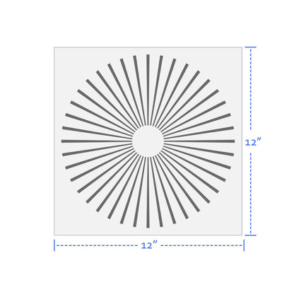2pcs 12x12 Inch Reusable Tile Stencils Template for Painting Wall Tile Floor Cement Patio Furniture DIY Home Décor