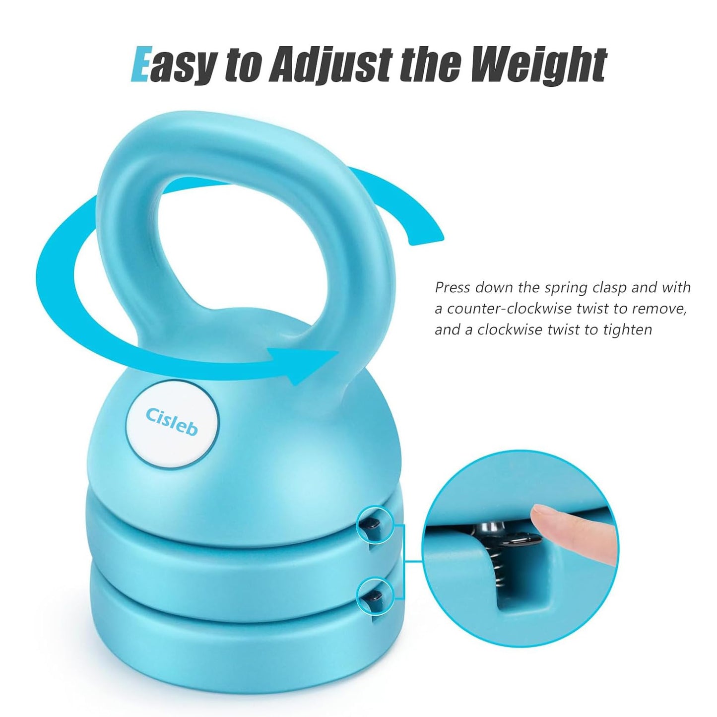 Adjustable Kettlebell Weight Set: 3-in-1 Kettlebells (5lbs 8lbs 12lbs) for Home Gym Full-Body Workout Strength Training Weight Loss | Good for Beginners