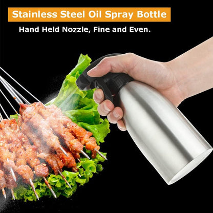 Barbecue Oil Sprayer, Stainless Steel Portable Barbecue Oil Sprayer for Kitchen Outdoor BBQ Cooking Tool, Portable and