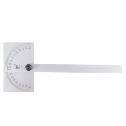 PEC Tools Stainless Steel Angle Protractor with Double Graduation - Ideal for Drawing Radial Lines, Setting Bevels, Transfer Angles, 6" Blade Length, 0-180 Range, Rectangular Head, Made in USA