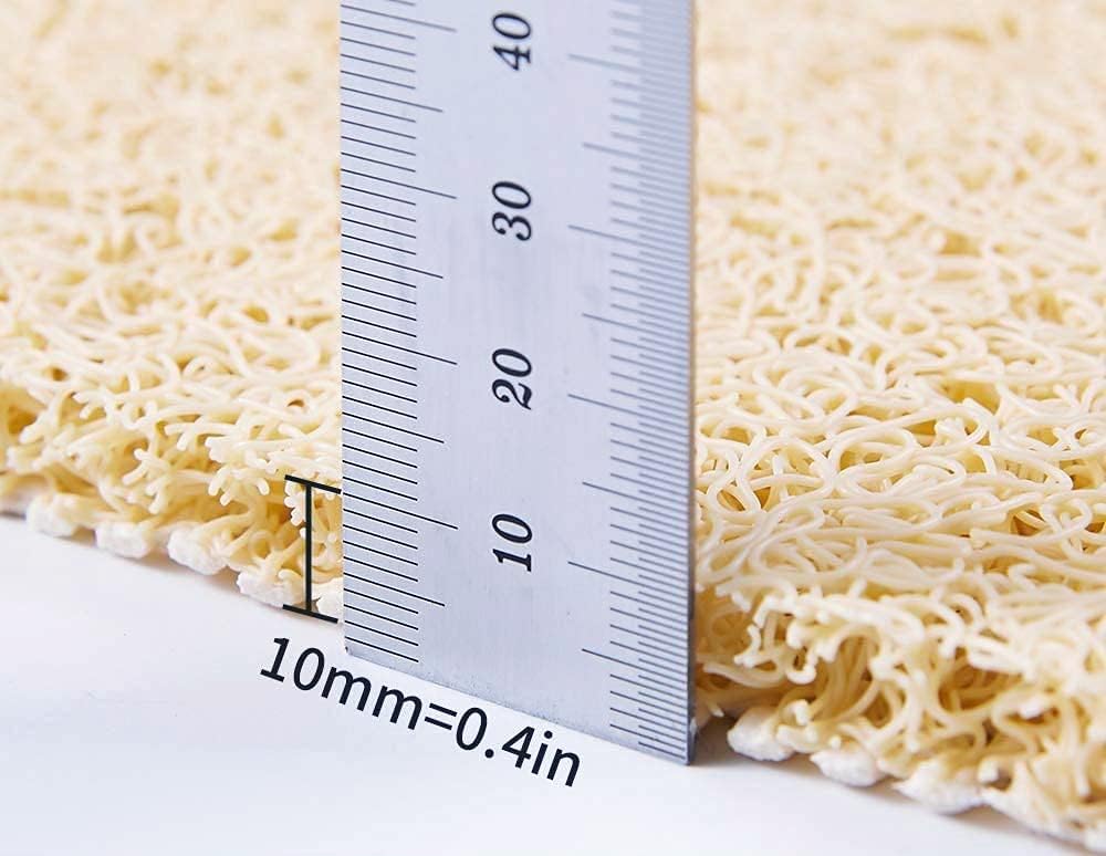 Anti Slip Shower Mat, Soft Textured Bath Mat, Quick Drying Non Slip PVC Loofah Bathroom Mats (Beige)
