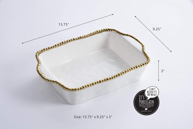 Pampa Bay Titanium Baking Dish (Rectangular, Golden Salerno)