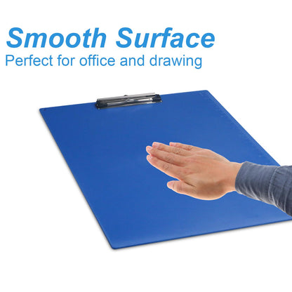 Acocony 11x17 Clipboard Vertical with Ruler Extra Large Clipboard Low Profile Clip 11 x 17 Clipping Board Plastic Blue Pack of 1