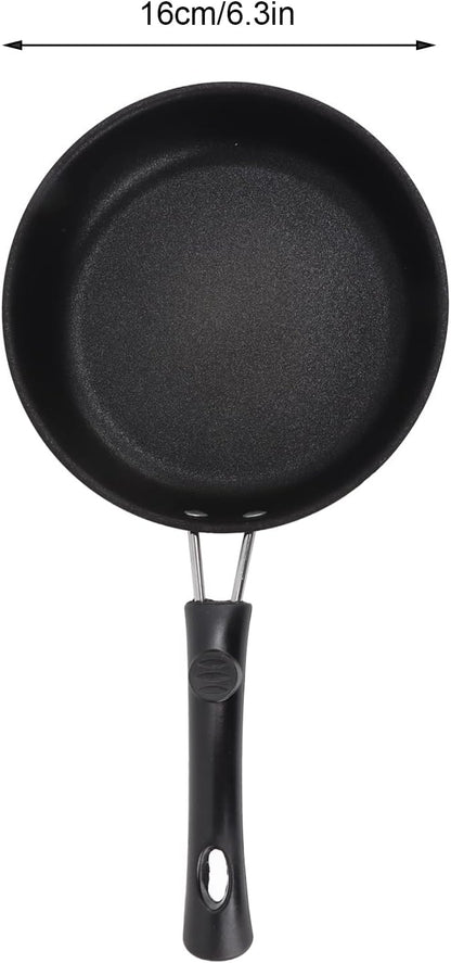 Nonstick Frying Pan Skillet, Professional Chef Egg Pan with Ergonomic Handle, Stainless Steel Omelet Pan (16CM)