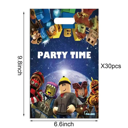 ShrooFit 30Pcs Roblo-x Party Gift Bags,Gooddie Bags Party Supplies Birthday Decoration Birthday Roblo-x Party Decorations