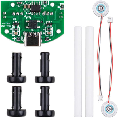 1Pcs DIY Dual Spray Switch Control Atomization Plate, 5V 2-3W Microporous Atomizer Board for USB Humidifier