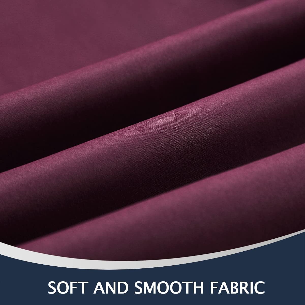 French Door Curtains for Doorways, Thermal Insulated Blackout Shades for French Doors, 2 Panels, Burgundy