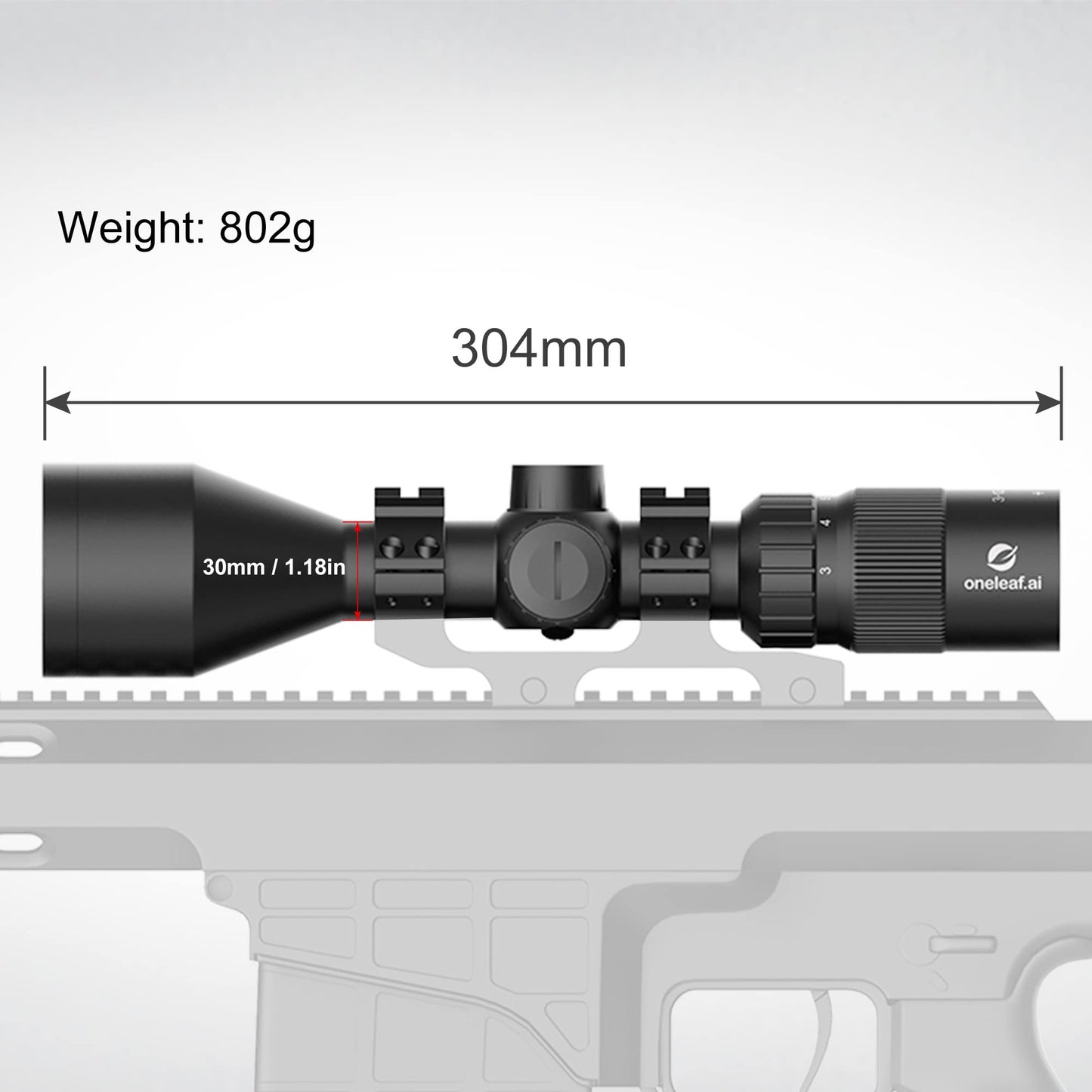 oneleaf.ai Commander NV100 Plus 3-12 X 56 Day & Night Vision Rifle Scope