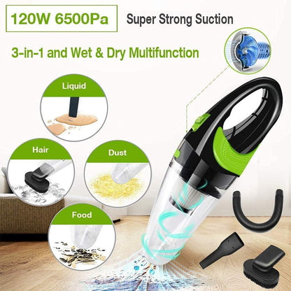 Handheld Vacuum Cleaner, Cordless Wet Dry Portable Hand Held Vacuum with 4Kpa Powerful Suction for Pet Hair