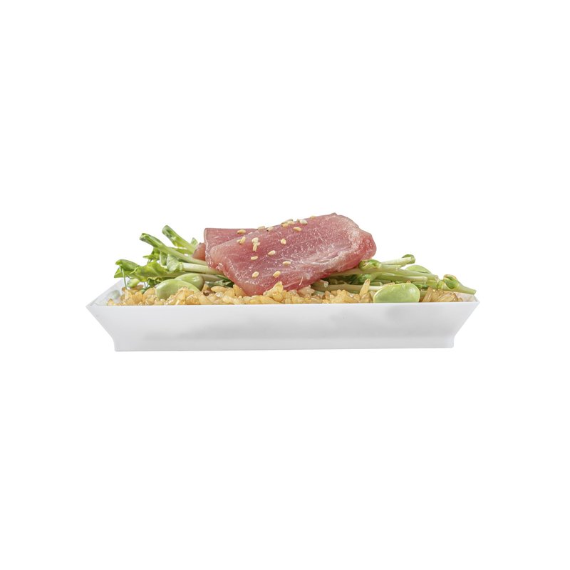 Restaurantware 5 x 5 Inch Mini Tasting Plates 100 Disposable Square Plastic Plates - Durable Stylish White Plastic Hors D'oeuvre Serving Plates For Desserts Or Appetizers At Parties