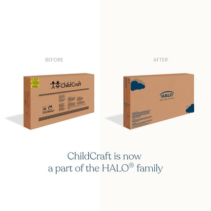 Child Craft Lucas Design 4-in-1 Convertible Baby Crib Nursery Furniture Set - Baby Bed, Toddler Bed and Full Size Bed, 3 Adjustable Mattress Positions, Real Wood, Baby Safe Finish (Nutmeg)