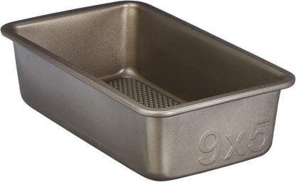 Goodcook Diamond-Infused Non-Stick Coated Aluminized Steel Loaf Pan, Champagne Pewter