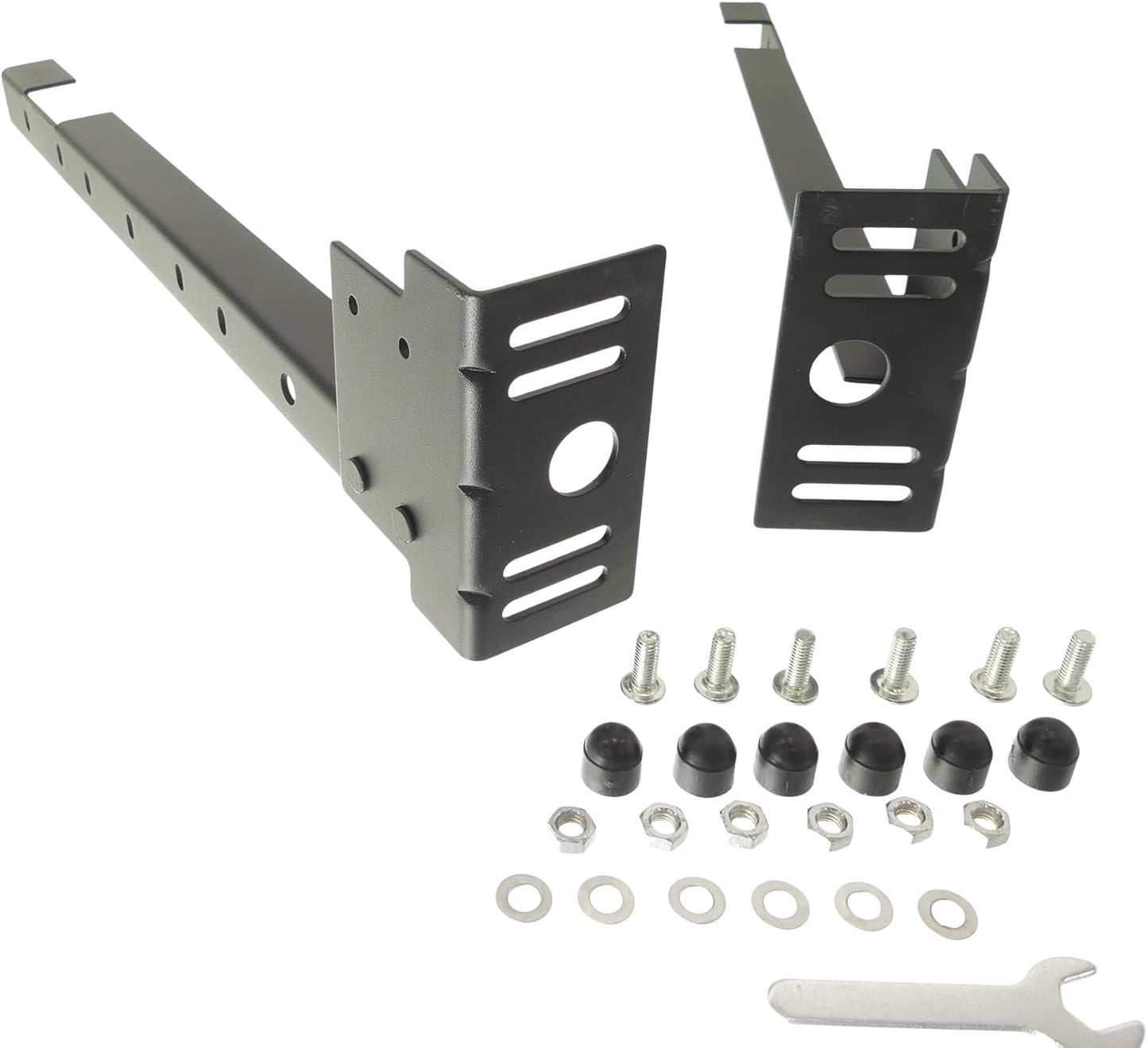Tech Team Bed Frame Extension Set, 2 Pieces, Hardware Included, Extend Metal Bedframe to Meet Headboard