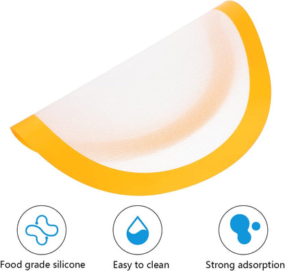 YARNOW Non Stick Baking Mat, Round Silicone Mat for Pie, Bread, Macaron, Pastry, 12 Inch, Random Color