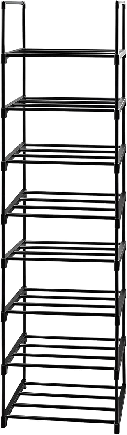 Easyhouse 8 8 Closet, Tier Metal Sturdy Shoe Rack, Tier Tall Shoe Storage Organizer, Narrow Tall Shelf Organizer