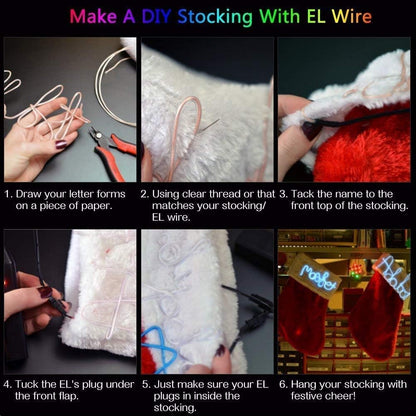 ABALDI EL Wire Rope Light Battery Powered Flexible Neon Light Electroluminescence Wire for Party Xmas Decoration(5m/16ft,Yellow)
