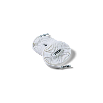 Bread Elastic Shoelaces – Tie Once, Slip On – Stretch Shoelaces That Look Real for Sneakers, Boots & Everyday Wear, Cloud White, 45"