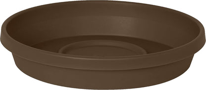 Bloem Terra Plant Saucer Tray for Planters, 3-6" Chocolate Brown