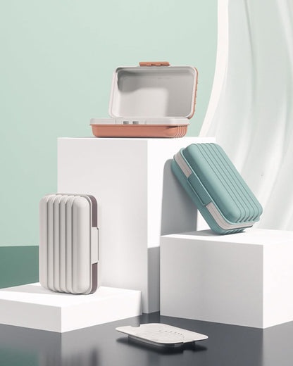 Doter Travel Soap Holder with Lid - Draining Soap Box for Shower -Compact Travel Soap Case Leak-Proof Design