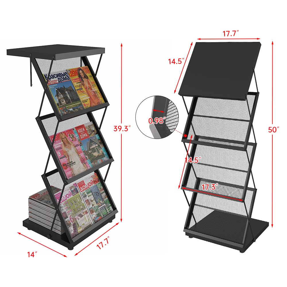 Kroey foldable brochure display stand,magazine holder for exhibition and trade show,Office magazine rack