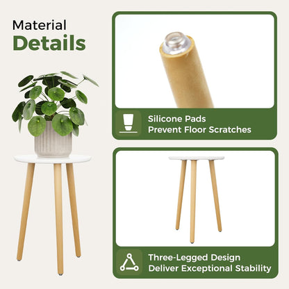 Leaf&lull Tall Plant Stand Indoor Small Plant Table for Large Plants Wooden Plant Stool Plant Holder for Living Room