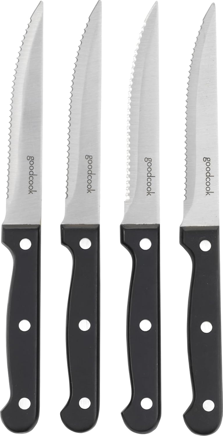 GoodCook Everyday Steak Knives | 4pk, Full-Tang