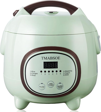 TMABSOE 6 6 modes,24-Hr Pot,1.6L 1-3 Rice Cooker Cup (Cooked), Small Rice Cooker with Cooking Delay Timer and Auto Keep