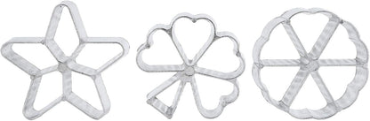 Rosette Iron Set with Handle, 4 Shapes Cake Printing Pastry Waffle Molds, Cookie Pastry Mold for Biscuit Lovers