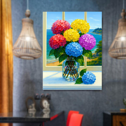 Lovepefe Floral Diamond Art Painting Kits for Adults, 4 Pack Flowers Paint with Diamond Kit for Beginners DIY Full Drill Gem Art Home Wall Decor 12 X 16 Inch