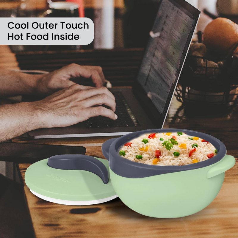 Pinnacle Insulated Casserole Dish with Lid 3 pc. Set 2.6/1.5/1 qt. Hot Pot Food Warmer/Cooler –Thermal Soup/Salad Serving Bowl- Stainless Steel Hot Food Container–Best Gift Set for Moms –Holidays