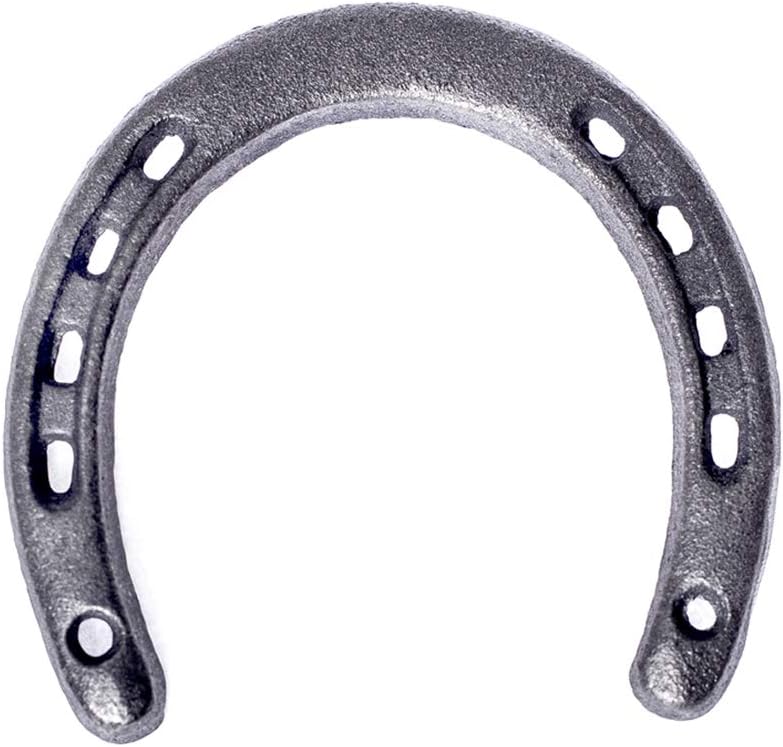 GGTYHAO Cast Iron Horseshoe for Good Luck, Durable Medium Horseshoe with 5 Holes on Each Side for Wall Hanging