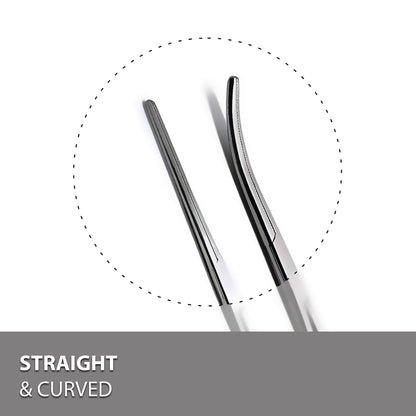 DEXSUR Ultimate Hemostat Set, 6 Piece Ideal for Hobby Tools, Electronics, Fishing and Taxidermy - 8", 6.25" and 5", Stainless Steel, Curved & Straight