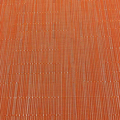 WAZAIGUR Placemats Set of 6 for Dining Table Heat-Resistant Washable Place Mats Woven Vinyl Kitchen Table Mats Easy to Clean,Orange
