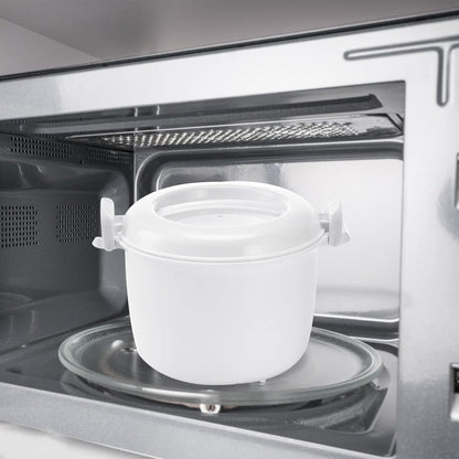 Hemoton Mini Microwave Steamer, Rice Cooker, Food Steamer Pot with Lid, Portable Microwave Cookware