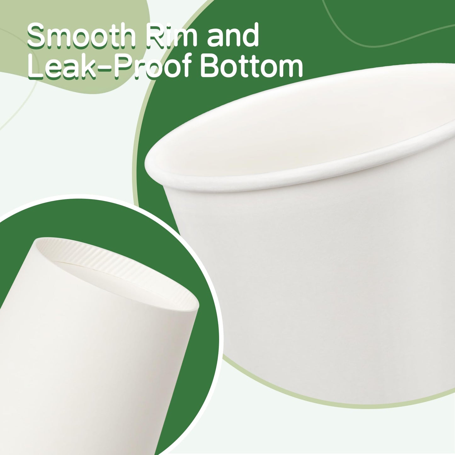 ECOEXTRA Coffee Cups 8 oz 1000 Pack, Disposable Paper Cups for Hot Beverage Drinkings, White Hot Bulk Paper Cups Suitable for Party, Picnic, Travel, and Events