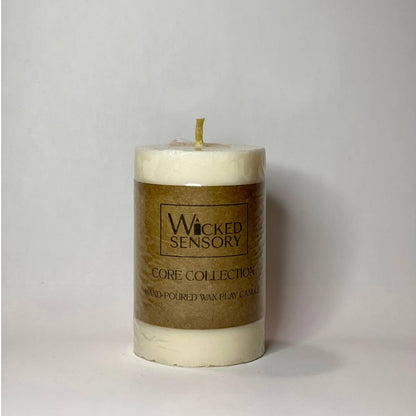 Premium Wax Play Candle - Unscented Body Safe Wax Blend for Sensory Play, Comfortable Heat Sensation - Perfect for Couples & Beginners (White)