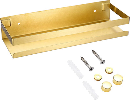 OwnMy 12 Inch Gold Shower Shelf Stainless Steel Shower Caddy Bathroom Shower Rack Shower Baskets, Rust Proof Metal