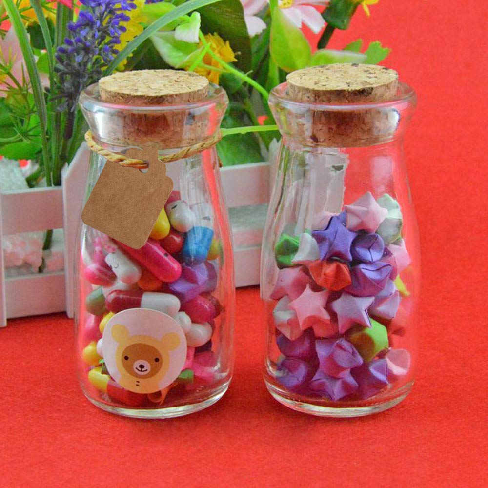Brajttt 30Pcs Glass Favor Jar With Cork Lids，100 ML 3.4oz Potion Bottles,Small Apothecary Jars,Multifunctional,for Party Wedding Favors Halloween,Great Decoration