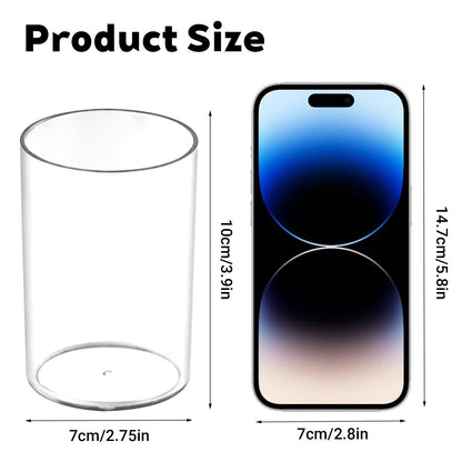 IBEQUEM 12Pack Clear Acrylic Pen Holder Makeup Brush Round Pencil Holder for Desk Pen Cups Desk Organizers and Storage Desktop Stationery Organizer for Office School Home Supplies